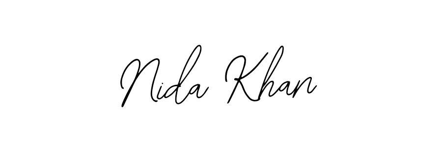 How to make Nida Khan name signature. Use Bearetta-2O07w style for creating short signs online. This is the latest handwritten sign. Nida Khan signature style 12 images and pictures png