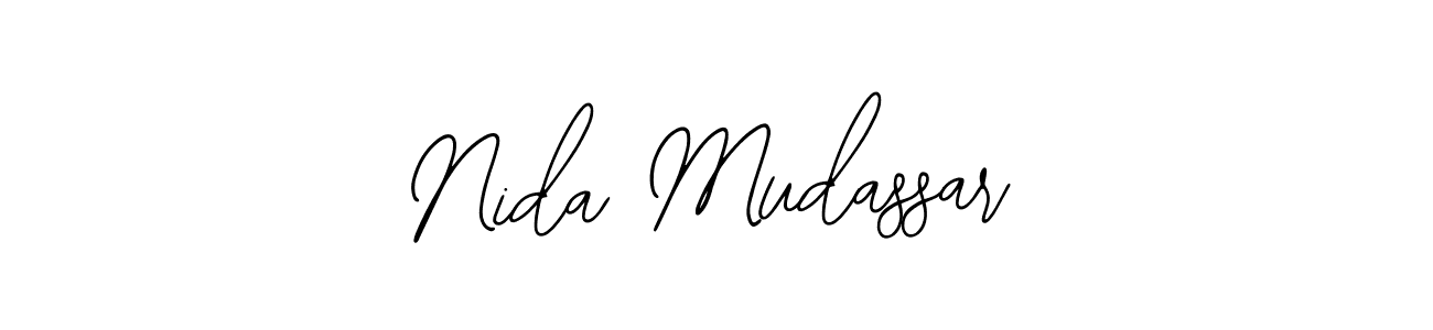 if you are searching for the best signature style for your name Nida Mudassar. so please give up your signature search. here we have designed multiple signature styles  using Bearetta-2O07w. Nida Mudassar signature style 12 images and pictures png