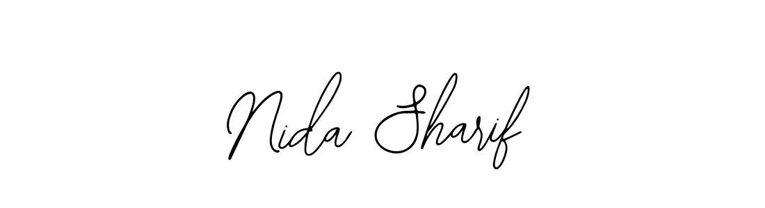 How to make Nida Sharif name signature. Use Bearetta-2O07w style for creating short signs online. This is the latest handwritten sign. Nida Sharif signature style 12 images and pictures png