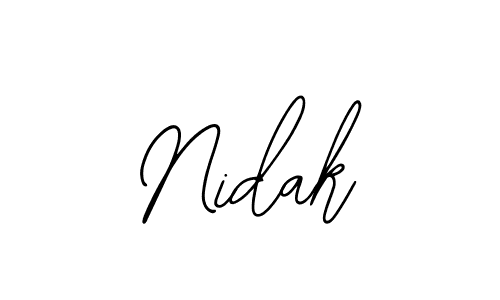 Bearetta-2O07w is a professional signature style that is perfect for those who want to add a touch of class to their signature. It is also a great choice for those who want to make their signature more unique. Get Nidak name to fancy signature for free. Nidak signature style 12 images and pictures png