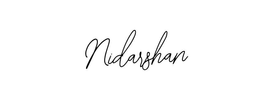 Use a signature maker to create a handwritten signature online. With this signature software, you can design (Bearetta-2O07w) your own signature for name Nidarshan. Nidarshan signature style 12 images and pictures png