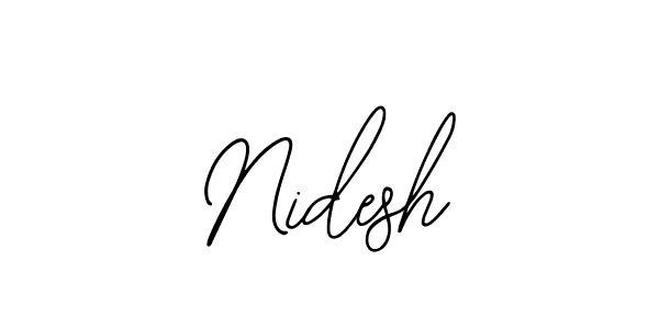 How to make Nidesh signature? Bearetta-2O07w is a professional autograph style. Create handwritten signature for Nidesh name. Nidesh signature style 12 images and pictures png