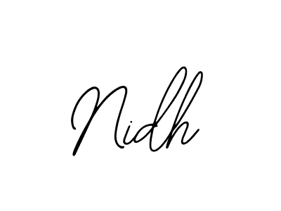 How to make Nidh signature? Bearetta-2O07w is a professional autograph style. Create handwritten signature for Nidh name. Nidh signature style 12 images and pictures png
