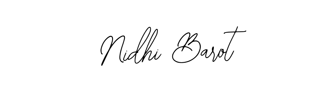 Also You can easily find your signature by using the search form. We will create Nidhi Barot name handwritten signature images for you free of cost using Bearetta-2O07w sign style. Nidhi Barot signature style 12 images and pictures png
