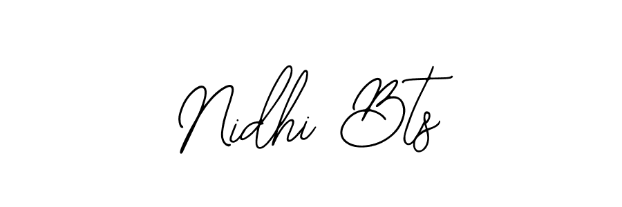 How to make Nidhi Bts name signature. Use Bearetta-2O07w style for creating short signs online. This is the latest handwritten sign. Nidhi Bts signature style 12 images and pictures png