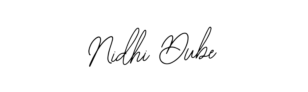 You should practise on your own different ways (Bearetta-2O07w) to write your name (Nidhi Dube) in signature. don't let someone else do it for you. Nidhi Dube signature style 12 images and pictures png