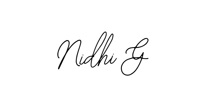 You can use this online signature creator to create a handwritten signature for the name Nidhi G. This is the best online autograph maker. Nidhi G signature style 12 images and pictures png