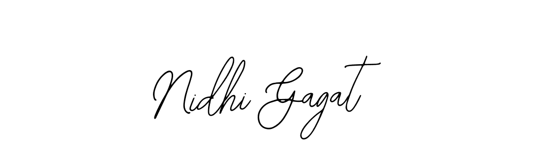 The best way (Bearetta-2O07w) to make a short signature is to pick only two or three words in your name. The name Nidhi Gagat include a total of six letters. For converting this name. Nidhi Gagat signature style 12 images and pictures png