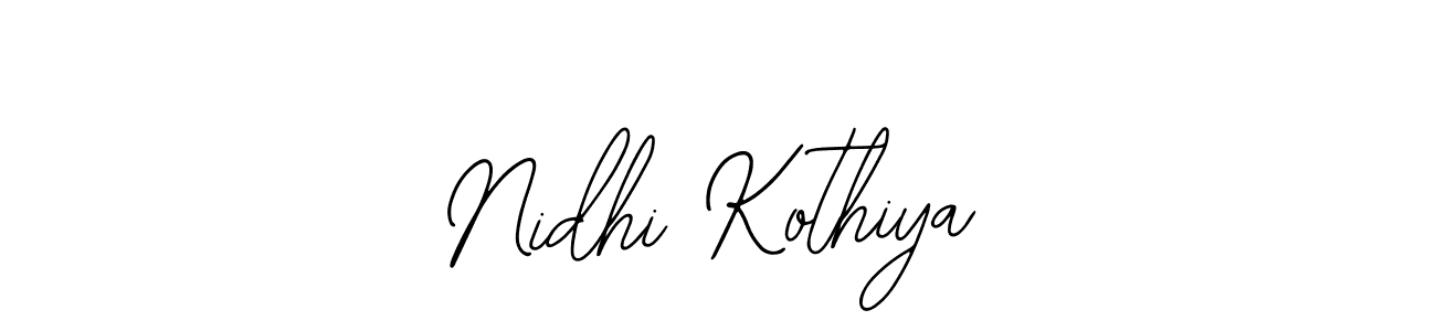 How to make Nidhi Kothiya name signature. Use Bearetta-2O07w style for creating short signs online. This is the latest handwritten sign. Nidhi Kothiya signature style 12 images and pictures png