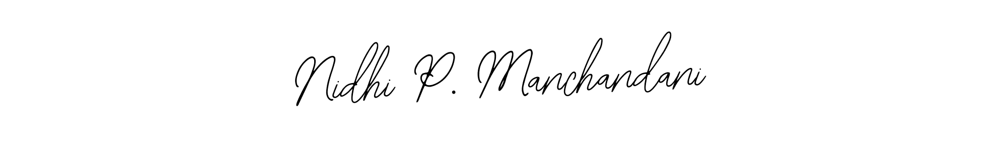 It looks lik you need a new signature style for name Nidhi P. Manchandani. Design unique handwritten (Bearetta-2O07w) signature with our free signature maker in just a few clicks. Nidhi P. Manchandani signature style 12 images and pictures png