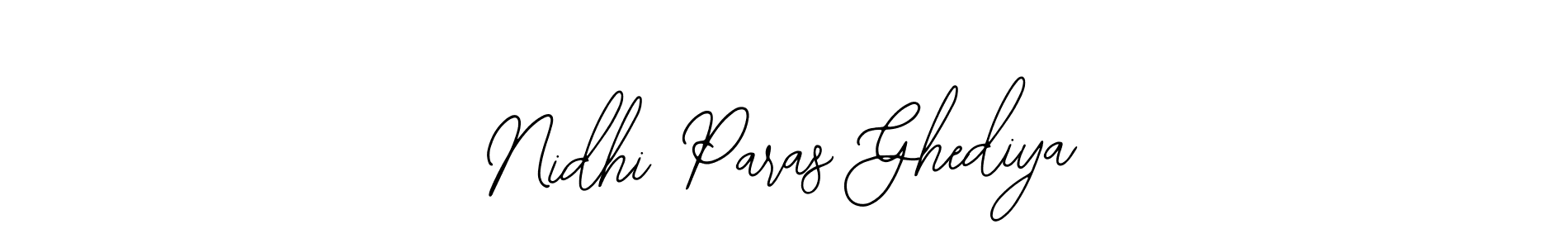 Make a short Nidhi Paras Ghediya signature style. Manage your documents anywhere anytime using Bearetta-2O07w. Create and add eSignatures, submit forms, share and send files easily. Nidhi Paras Ghediya signature style 12 images and pictures png