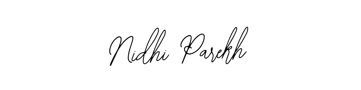 How to make Nidhi Parekh name signature. Use Bearetta-2O07w style for creating short signs online. This is the latest handwritten sign. Nidhi Parekh signature style 12 images and pictures png