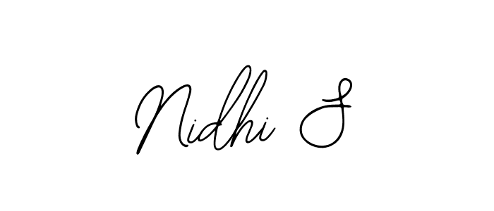 if you are searching for the best signature style for your name Nidhi S. so please give up your signature search. here we have designed multiple signature styles  using Bearetta-2O07w. Nidhi S signature style 12 images and pictures png