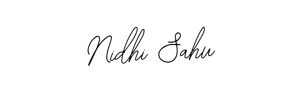 You should practise on your own different ways (Bearetta-2O07w) to write your name (Nidhi Sahu) in signature. don't let someone else do it for you. Nidhi Sahu signature style 12 images and pictures png