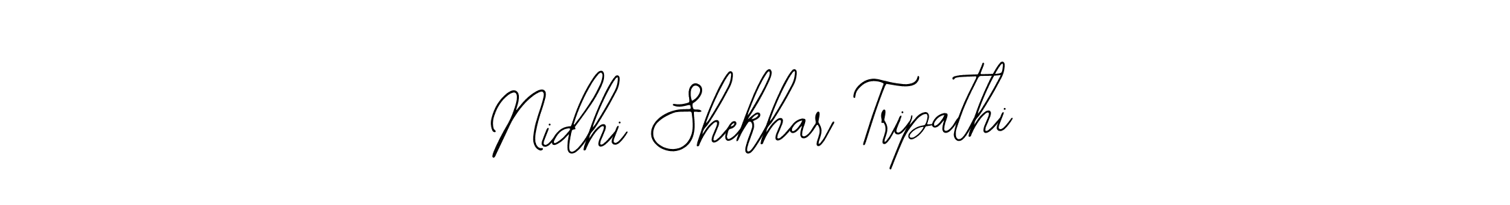How to make Nidhi Shekhar Tripathi name signature. Use Bearetta-2O07w style for creating short signs online. This is the latest handwritten sign. Nidhi Shekhar Tripathi signature style 12 images and pictures png