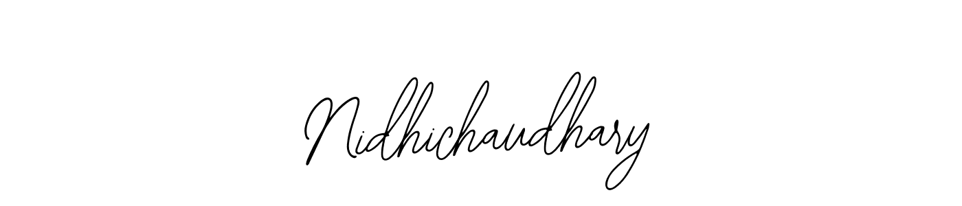 Design your own signature with our free online signature maker. With this signature software, you can create a handwritten (Bearetta-2O07w) signature for name Nidhichaudhary. Nidhichaudhary signature style 12 images and pictures png