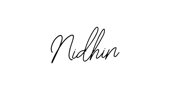 Also we have Nidhin name is the best signature style. Create professional handwritten signature collection using Bearetta-2O07w autograph style. Nidhin signature style 12 images and pictures png