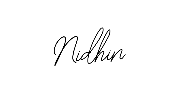 if you are searching for the best signature style for your name Nidhin. so please give up your signature search. here we have designed multiple signature styles  using Bearetta-2O07w. Nidhin signature style 12 images and pictures png