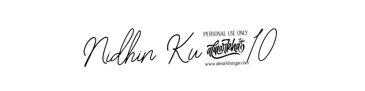 if you are searching for the best signature style for your name Nidhin Ku@10. so please give up your signature search. here we have designed multiple signature styles  using Bearetta-2O07w. Nidhin Ku@10 signature style 12 images and pictures png