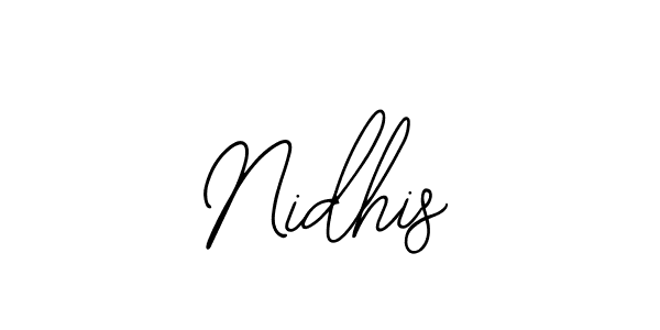 You should practise on your own different ways (Bearetta-2O07w) to write your name (Nidhis) in signature. don't let someone else do it for you. Nidhis signature style 12 images and pictures png
