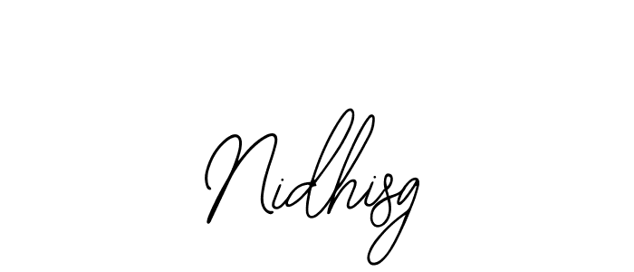 if you are searching for the best signature style for your name Nidhisg. so please give up your signature search. here we have designed multiple signature styles  using Bearetta-2O07w. Nidhisg signature style 12 images and pictures png