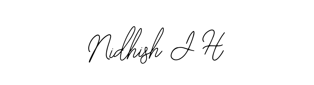 Best and Professional Signature Style for Nidhish J H. Bearetta-2O07w Best Signature Style Collection. Nidhish J H signature style 12 images and pictures png