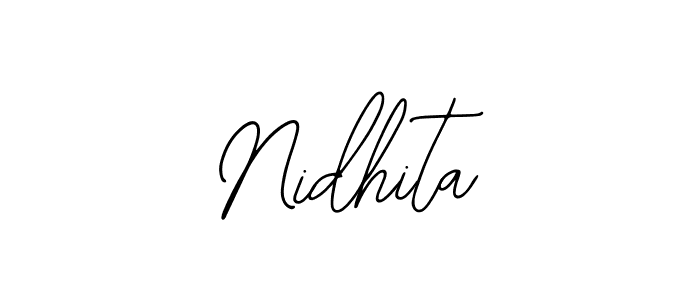Design your own signature with our free online signature maker. With this signature software, you can create a handwritten (Bearetta-2O07w) signature for name Nidhita. Nidhita signature style 12 images and pictures png