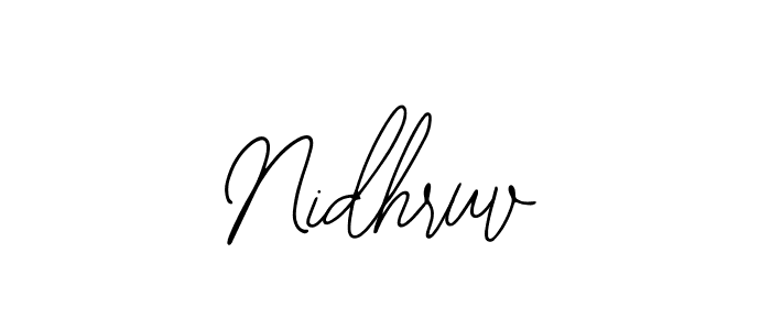 Also we have Nidhruv name is the best signature style. Create professional handwritten signature collection using Bearetta-2O07w autograph style. Nidhruv signature style 12 images and pictures png