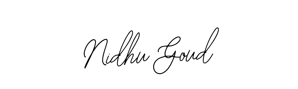 Bearetta-2O07w is a professional signature style that is perfect for those who want to add a touch of class to their signature. It is also a great choice for those who want to make their signature more unique. Get Nidhu Goud name to fancy signature for free. Nidhu Goud signature style 12 images and pictures png
