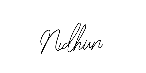 Design your own signature with our free online signature maker. With this signature software, you can create a handwritten (Bearetta-2O07w) signature for name Nidhun. Nidhun signature style 12 images and pictures png
