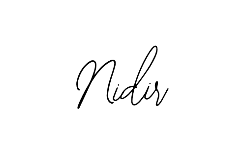 Use a signature maker to create a handwritten signature online. With this signature software, you can design (Bearetta-2O07w) your own signature for name Nidir. Nidir signature style 12 images and pictures png