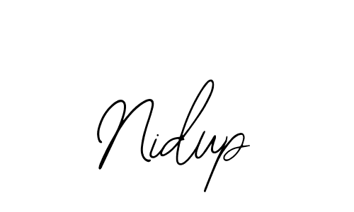 How to make Nidup signature? Bearetta-2O07w is a professional autograph style. Create handwritten signature for Nidup name. Nidup signature style 12 images and pictures png