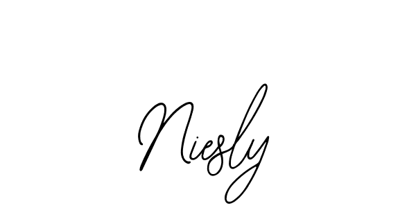 You should practise on your own different ways (Bearetta-2O07w) to write your name (Niesly) in signature. don't let someone else do it for you. Niesly signature style 12 images and pictures png