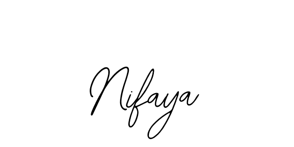 How to make Nifaya name signature. Use Bearetta-2O07w style for creating short signs online. This is the latest handwritten sign. Nifaya signature style 12 images and pictures png