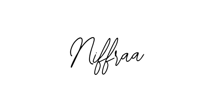 Use a signature maker to create a handwritten signature online. With this signature software, you can design (Bearetta-2O07w) your own signature for name Niffraa. Niffraa signature style 12 images and pictures png
