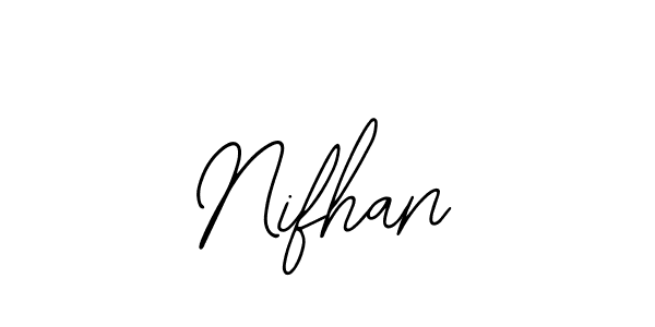 Use a signature maker to create a handwritten signature online. With this signature software, you can design (Bearetta-2O07w) your own signature for name Nifhan. Nifhan signature style 12 images and pictures png