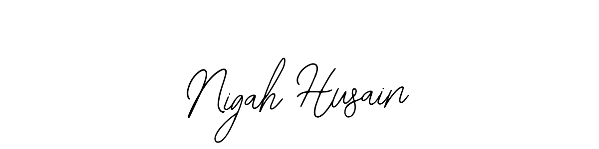 Design your own signature with our free online signature maker. With this signature software, you can create a handwritten (Bearetta-2O07w) signature for name Nigah Husain. Nigah Husain signature style 12 images and pictures png
