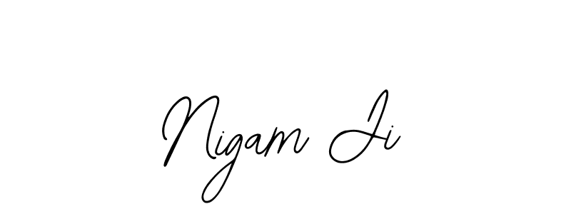 You should practise on your own different ways (Bearetta-2O07w) to write your name (Nigam Ji) in signature. don't let someone else do it for you. Nigam Ji signature style 12 images and pictures png