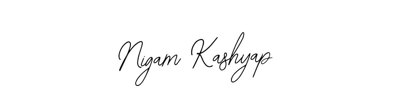 How to make Nigam Kashyap name signature. Use Bearetta-2O07w style for creating short signs online. This is the latest handwritten sign. Nigam Kashyap signature style 12 images and pictures png