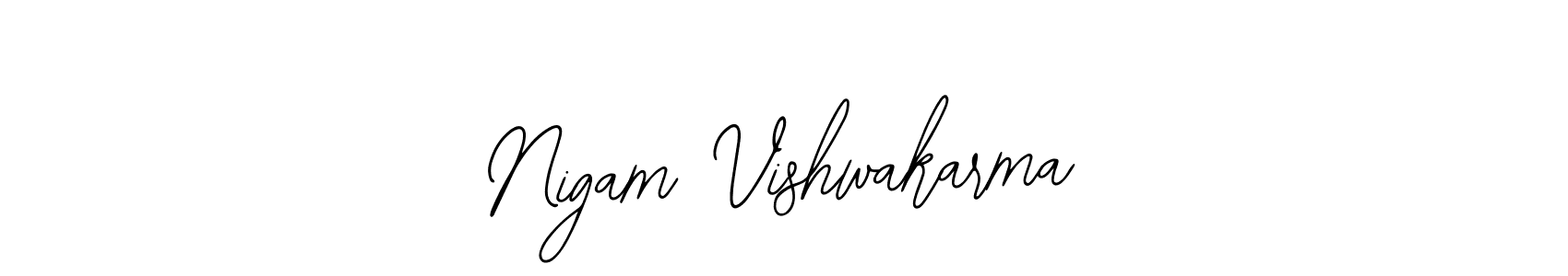 How to Draw Nigam Vishwakarma signature style? Bearetta-2O07w is a latest design signature styles for name Nigam Vishwakarma. Nigam Vishwakarma signature style 12 images and pictures png