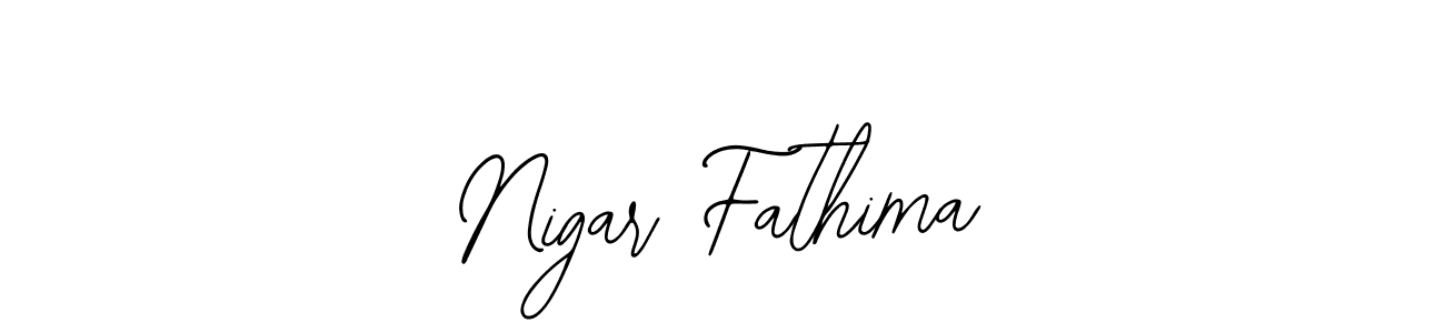 Create a beautiful signature design for name Nigar Fathima. With this signature (Bearetta-2O07w) fonts, you can make a handwritten signature for free. Nigar Fathima signature style 12 images and pictures png
