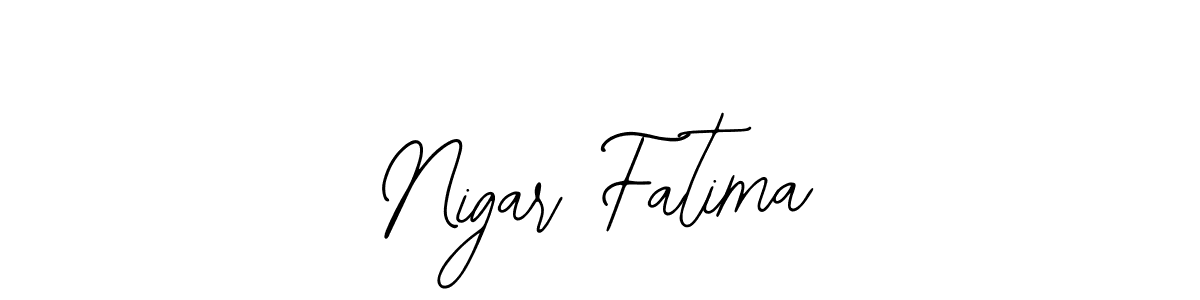 if you are searching for the best signature style for your name Nigar Fatima. so please give up your signature search. here we have designed multiple signature styles  using Bearetta-2O07w. Nigar Fatima signature style 12 images and pictures png