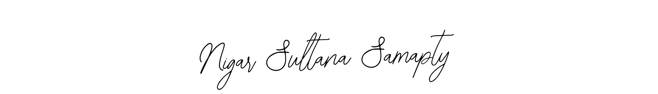 See photos of Nigar Sultana Samapty official signature by Spectra . Check more albums & portfolios. Read reviews & check more about Bearetta-2O07w font. Nigar Sultana Samapty signature style 12 images and pictures png