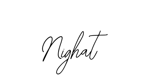 Also You can easily find your signature by using the search form. We will create Nighat name handwritten signature images for you free of cost using Bearetta-2O07w sign style. Nighat signature style 12 images and pictures png