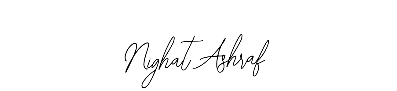 The best way (Bearetta-2O07w) to make a short signature is to pick only two or three words in your name. The name Nighat Ashraf include a total of six letters. For converting this name. Nighat Ashraf signature style 12 images and pictures png