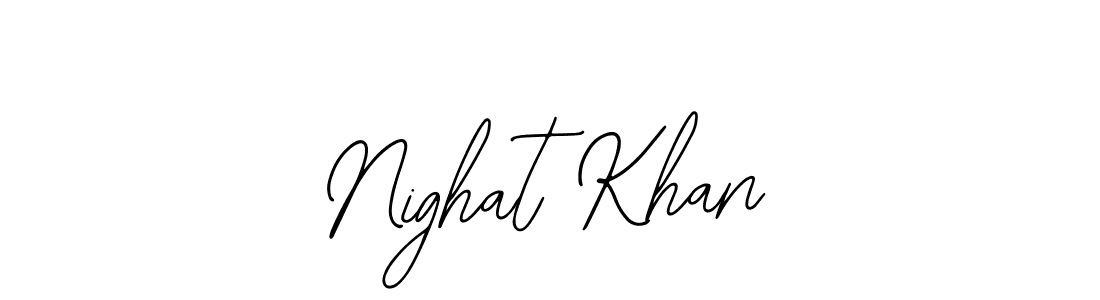 How to make Nighat Khan signature? Bearetta-2O07w is a professional autograph style. Create handwritten signature for Nighat Khan name. Nighat Khan signature style 12 images and pictures png