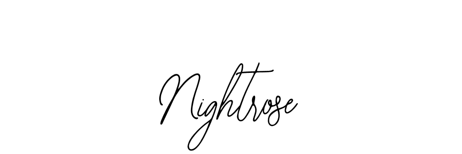 How to make Nightrose signature? Bearetta-2O07w is a professional autograph style. Create handwritten signature for Nightrose name. Nightrose signature style 12 images and pictures png