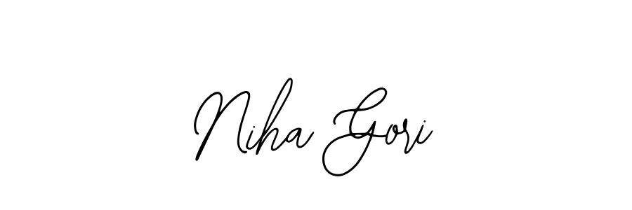 Create a beautiful signature design for name Niha Gori. With this signature (Bearetta-2O07w) fonts, you can make a handwritten signature for free. Niha Gori signature style 12 images and pictures png