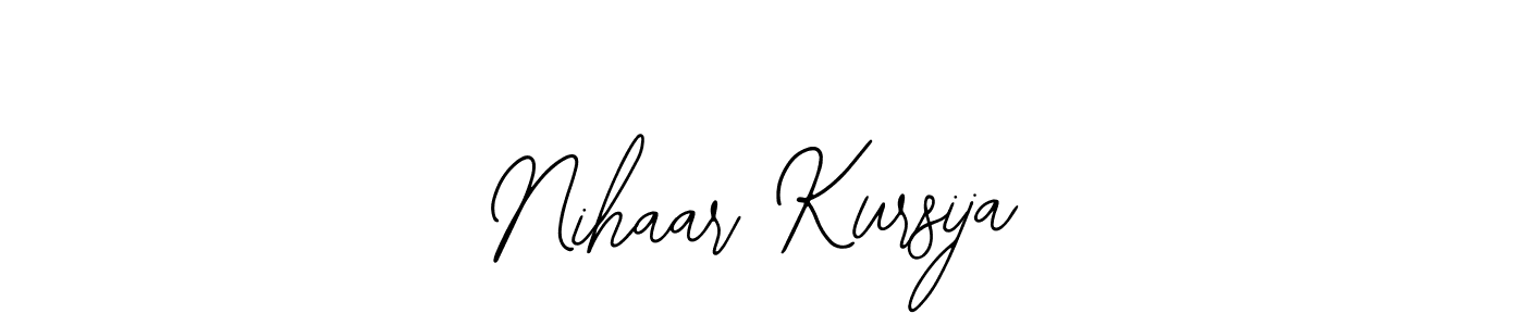 This is the best signature style for the Nihaar Kursija name. Also you like these signature font (Bearetta-2O07w). Mix name signature. Nihaar Kursija signature style 12 images and pictures png