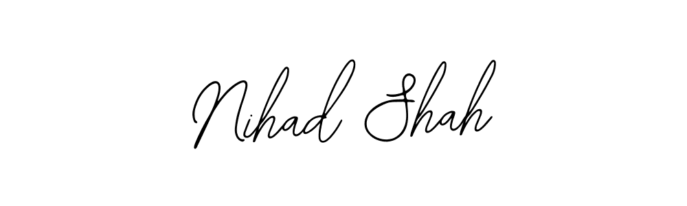 The best way (Bearetta-2O07w) to make a short signature is to pick only two or three words in your name. The name Nihad Shah include a total of six letters. For converting this name. Nihad Shah signature style 12 images and pictures png